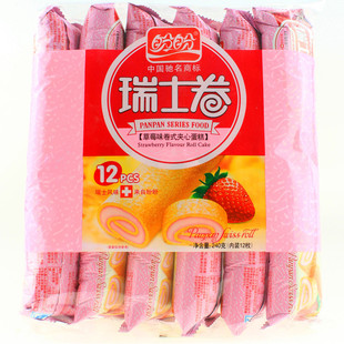  盼盼 瑞士卷 卷式夹心蛋糕 香橙 草莓2种口味供选 240g 西式糕点