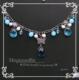 巴洛克式海蓝水滴坠珠可调项链