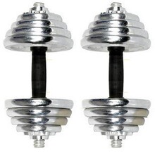 家用健身器材亚玲实重15 20 30 40kg10哑铃电镀哑玲包邮家用亚铃