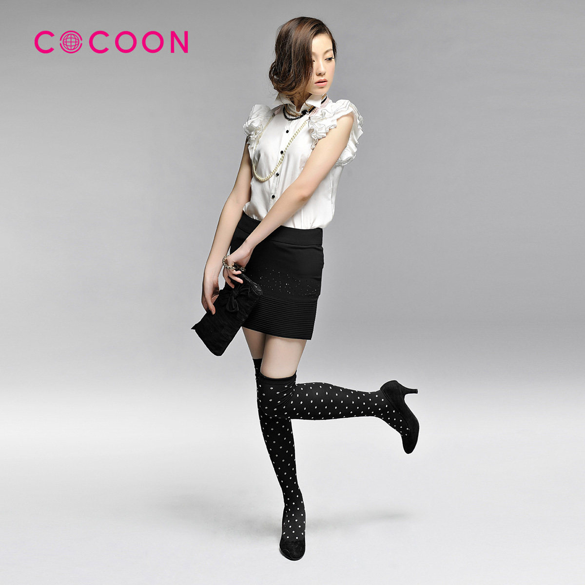 COCOON可可尼2012新品纯色<span class=H>OL</span>百搭裙202109002原价698元
