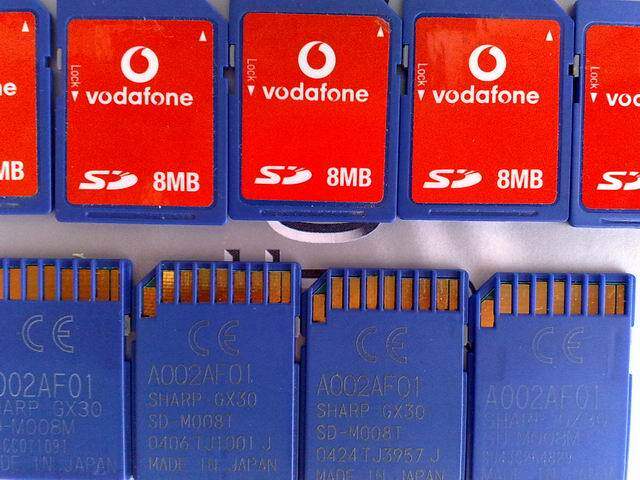 日本原装 Vodatone SD 8MB SD卡 8MB 原装小容量测试卡