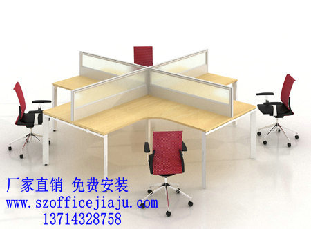 四人半玻钢架板式办公桌 深圳办公桌 职员桌 深圳/东莞/办公家具|ruв категории коммерческий/офисная мебель, офисная мебель, стол, сочетание/ширма из работы - от Buy2taobao.com для оказания профессиональной услуги покупки агента Taobao