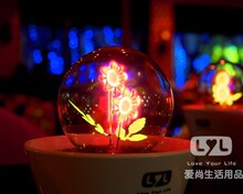 专利正品★NIGHT LIGHT花火夜灯人造草摆饰灯 盆栽小夜灯 喇叭花