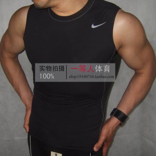 PRO紧身衣弹力贴身紧身服训练形体衣防护衣砍袖T恤坎肩护体衣1014
