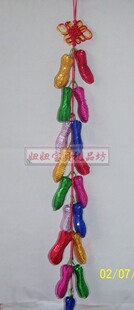  2个包邮18头坐地生财七彩亮片花生一路发中国结挂饰礼物年货