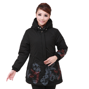  正品厚纯棉袄 包邮冬装中老年棉衣中长女装 妈妈装羽绒服棉服外套