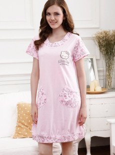 Dream ba Sally household to take of female money cat brought short sleeve household popularity round skirt (011411282)