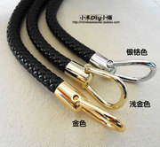 14mm黑色包包配件pu编织绳包单肩包手拎包皮绳包带手挽提手