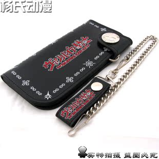 吸血鬼骑士钱包 日文标志长形黑皮带扣 带腰链