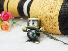 Reloj de bolsillo [60019] retro robot robots mesa reloj de bolsillo brújula collar