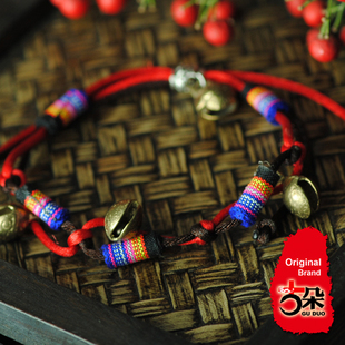  民族风饰品脚链手工编织本命年红绳多层脚链脚绳女 2800143