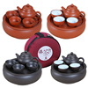 紫砂功夫茶壶包套装(包套装，)旅行便携茶具车载旅游茶具整套泡茶陶瓷小茶具