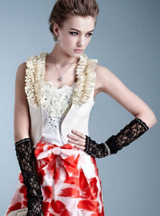 2012 dream women Basha/rutina poems new Palace ornate frilling vest 070412104
