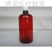 500ml毫升棕色透明小口，塑料瓶带刻度包装分，装瓶茶色液体水剂空瓶