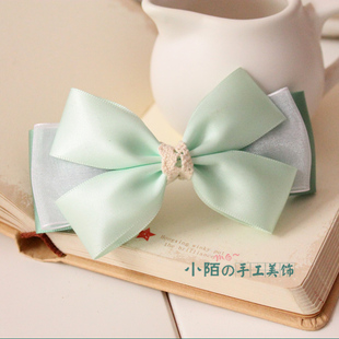 小陌手工 蝴蝶结发饰 蝴蝶结发夹 韩版 头饰 发夹 发圈 秋雨梧桐