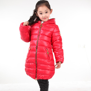  女童棉衣新款 中长款内胆棉袄外套韩版 大嘴猴羽绒棉儿童棉服