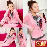 包邮！李小璐最爱 Juicy couture天鹅绒秋装休闲套装女装运动