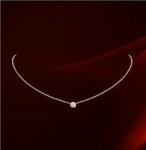 Meme Warehouse Corea del Sur importa el nivel más alto Cartier Cartier de diamantes 14K collar de oro rosa desnuda