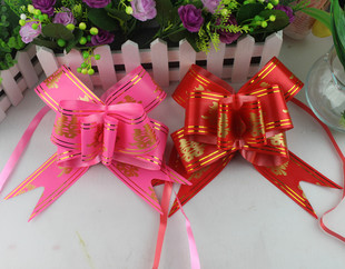  甜蜜约定/婚庆用品/拉花 拉球/礼盒配件/ 小号喜字玫瑰拉花 红色