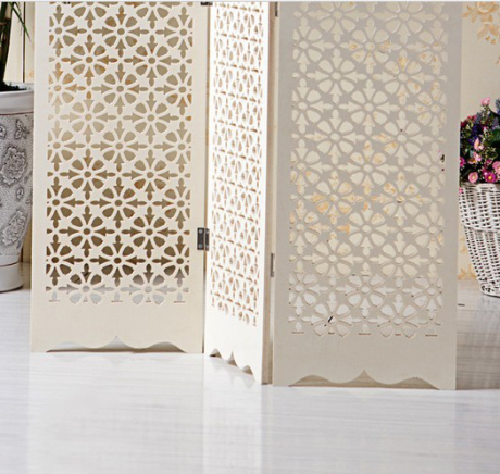 摩洛哥雕花屏风 白色简约现代欧式时尚办公室