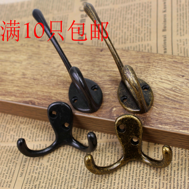 包邮加厚超结实田园风格创意衣帽钩黑色欧式仿古衣钩双挂钩衣帽在类目 家装主材, 卫浴用品, 卫浴五金/挂件, 挂钩/挂衣钩中 - 来自Buy2taobao.com提供专业的淘宝代购服务