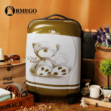 【樂美高/RMEGO】旅行箱包可爱拉杆箱 万向轮 金绿ちび熊