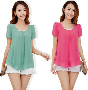 506# 2014夏装新款韩版大码<em>女装</em>长袖<em>修身</em>大码
