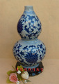 景德镇陶瓷工艺品 仿古哥 官窑碎开片葫芦瓶 青花艺术瓷器 摆设