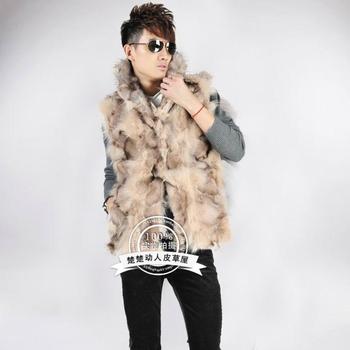 <em>马甲 搭配</em>_新款狐狸毛背心时尚休闲男装 <em>西装</em>