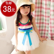 2012新款女童宝宝童装公主裙 背心吊带裙夏季蓬蓬裙连衣裙