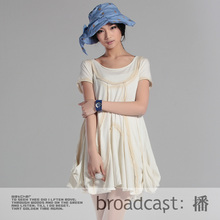 播 无声留声机 2012新款夏 韩版女夏季打底裙子复古大码连衣裙