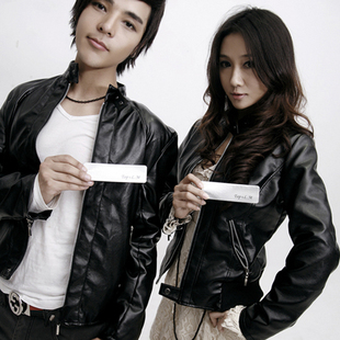  情侣装修身立领皮衣男士PU皮外套皮夹克男装机车都市潮男韩版皮衣