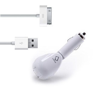 卡登仕 <span class=H>ipod</span> iphone4 4S 3GS touch4 车充 车载充电器 苹果数据线