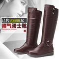 天猫 卓诗尼2011正品高筒靴长筒靴平底休闲女靴子85562
