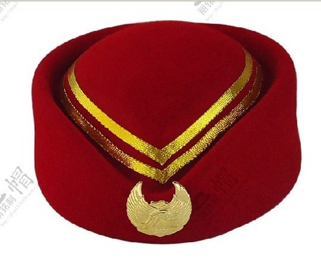 空乘帽子 ZY 167 红色空姐帽子 礼仪帽子 演出