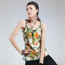 韩潮袭人 2012夏装新款纯棉 印花打底衫百搭 女背心 吊带 女KN111