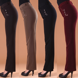  新款秋装中老年高腰大码宽松休闲裤西装裤显瘦正装女裤长裤子