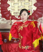 龙凤阁手工刺绣新娘装 唐装旗袍中式礼服婚纱嫁衣 婚庆喜服敬酒服