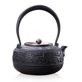 盛虎堂鬼面铜盖铸铁茶壶 日本关西铁壶茶壶茶道1.3L铁茶壶包邮