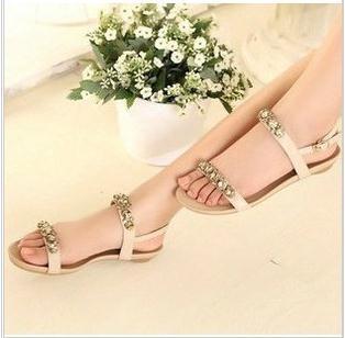 森达专柜正品代购4FC09 4FC08平底休闲水钻