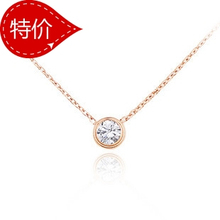 Cartier Cartier collar de diamantes colgantes collares joyas de titanio rosa pequeño y redondo de oro especial
