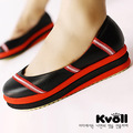 2011款附防伪正品【Kvoll】实拍潮趣拼色娃娃款单鞋  D5356