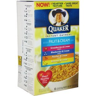  美国原产进口 QUAKER 桂格牌水果奶油味速溶麦片混合装