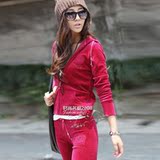 2012新 休闲套装 女款 春秋装天鹅绒大码运动服套装W16