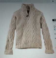 雅心阁手工编织<em>毛衣</em> 棒针<em>粗线</em>男式半<em>高领</em>拉链