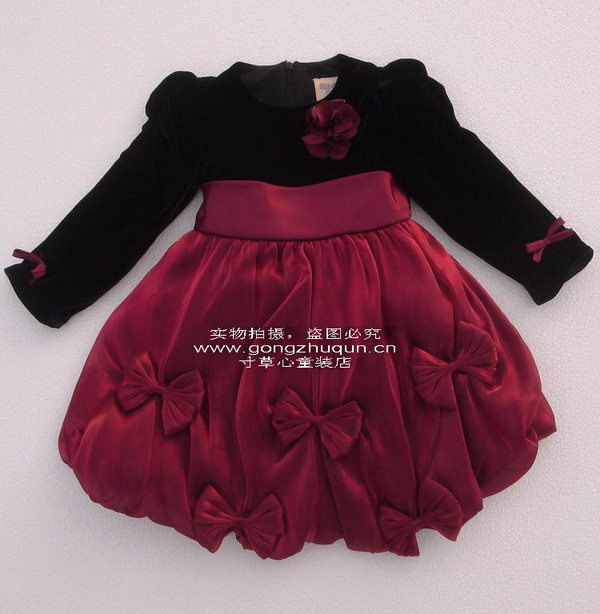 淘宝震撼价害羞公主女童礼服裙公主裙花童裙演出服婚纱裙