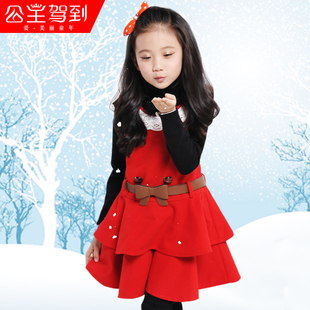  公主驾到 童装 女童春装新款裙子韩版儿童背心裙连衣裙反季