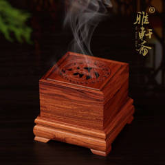 红酸枝木香具香炉木质雕龙香盒