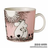 芬兰Arabia 姆明Moomin粉色love 情侣马克杯250ml 生日情人礼物