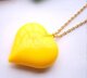 VIVI昕薇推荐超人气黄色大桃心爱心项链